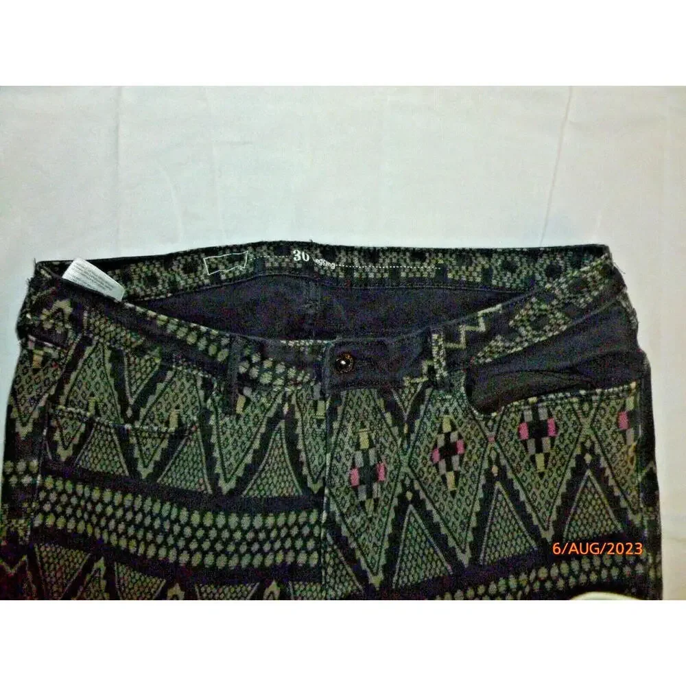 Vintage Levi's S40197 Legging Jeans‎ Pants Patterned sz 30